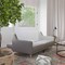 Flash Furniture Gray Faux Linen Split Back Futon Sofa-Wooden Legs HC-1035-GY-GG - alternate 5